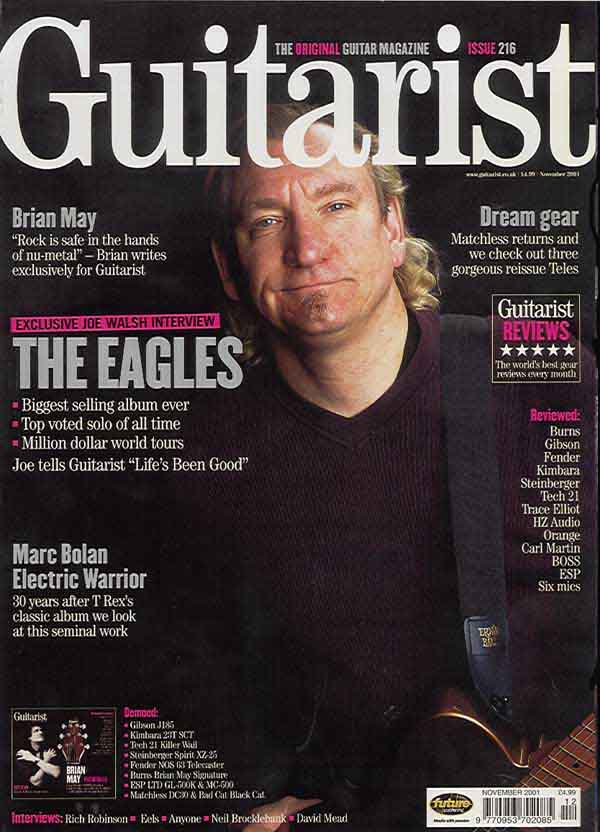 Guitarist Magazine cover November 2001