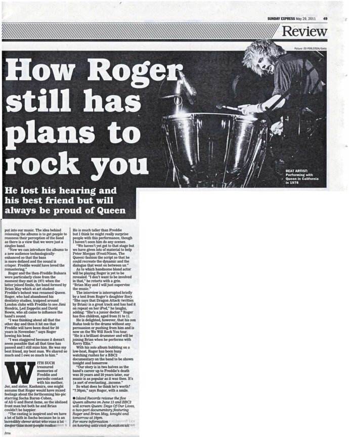 How Roger still has plans to rock you
