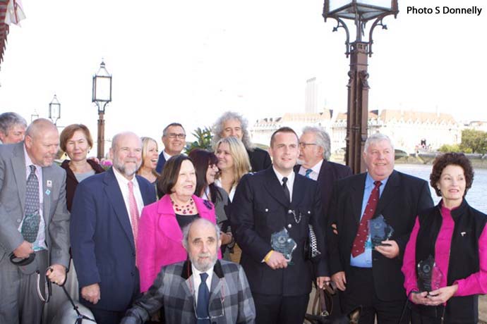 Similar group shot - Award Winners on House of Lords Terrace