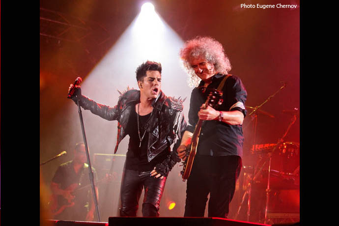 Adam Lambert and Brian May - Kiev 30 June 2012