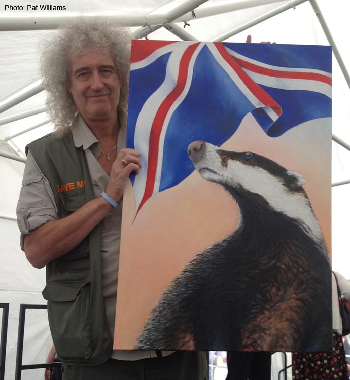 Brian and Badger painting