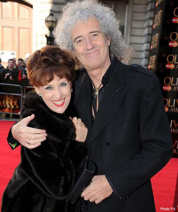 Brian May and Anita Dobson - recent red carpet