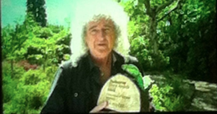 Brian May accepting Campaigner of the Year Award
