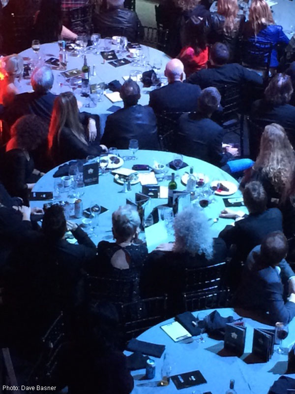 Adam Lambert, Anita Dobson and Brian May - dinner