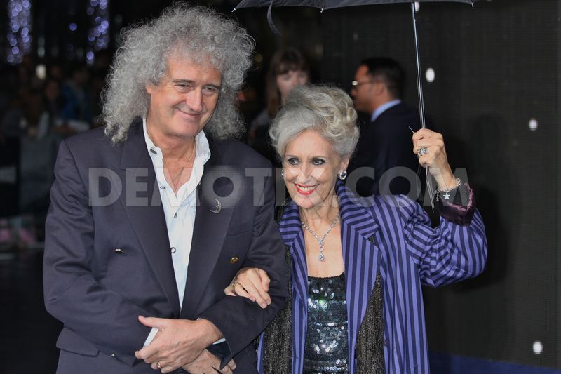 Brian May and Anita Dobson at Interstellar premiere, London