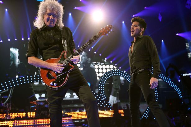 Brian May of Queen and Adam Lambert