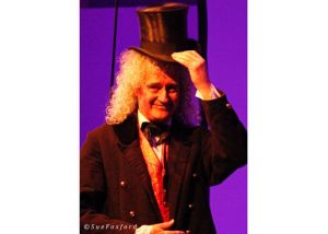 Brian in top hat - greyscale