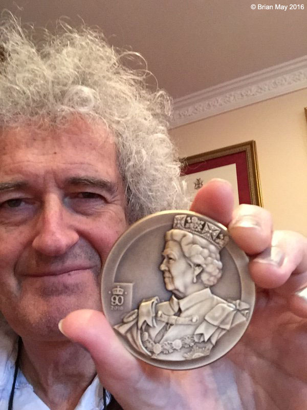 Brian selfie with Queen's birthday medal
