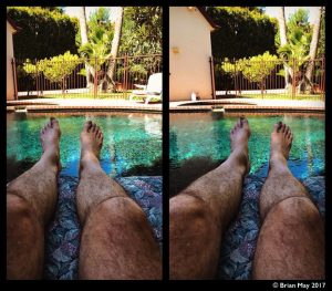 Bri by pool - stereo