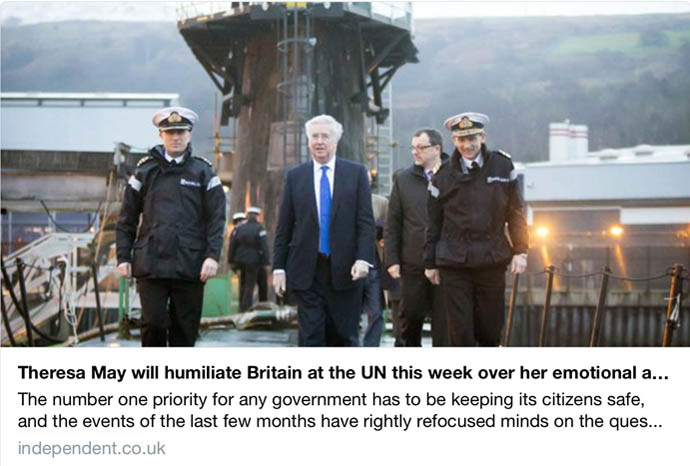Independent- Theresa May will humiliate Britain at UK this week