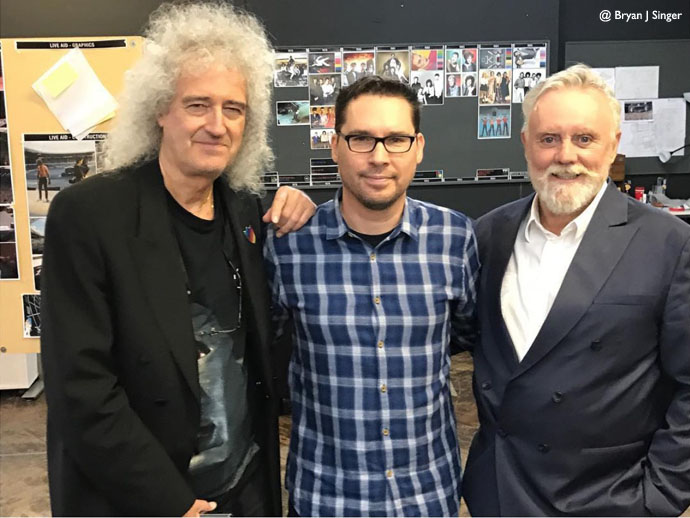 Brian May, Bryan Singer and Roger Taylor