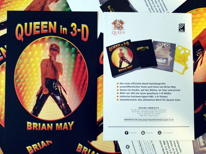 Queen in 3-D German edition flyer Photo: Queen German Fan Club