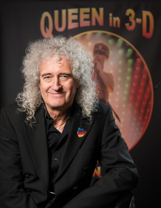 Brian May - with book cover in background