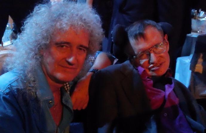 Brian May and Stephen Hawking