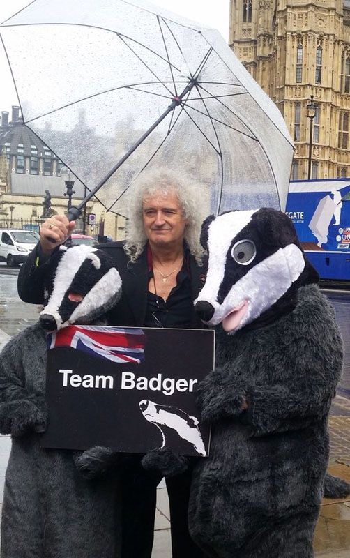 Brian with Badger supporters