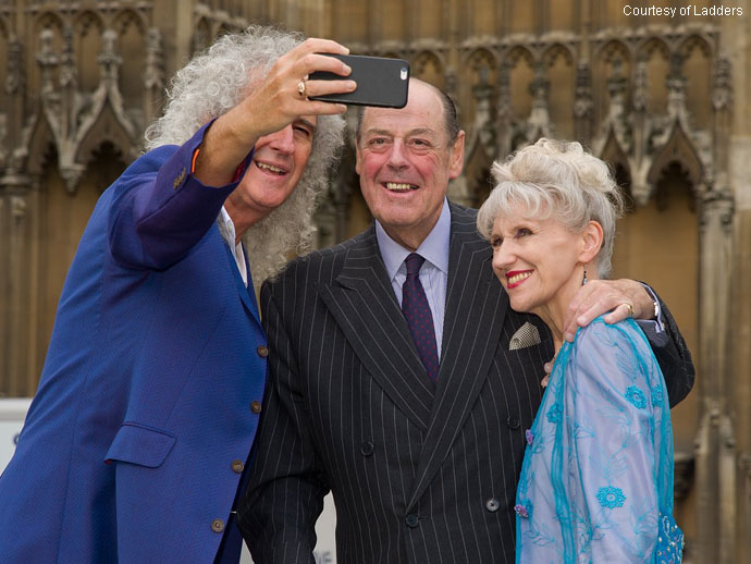 Brian selfie with Nicholas Soames and Anita