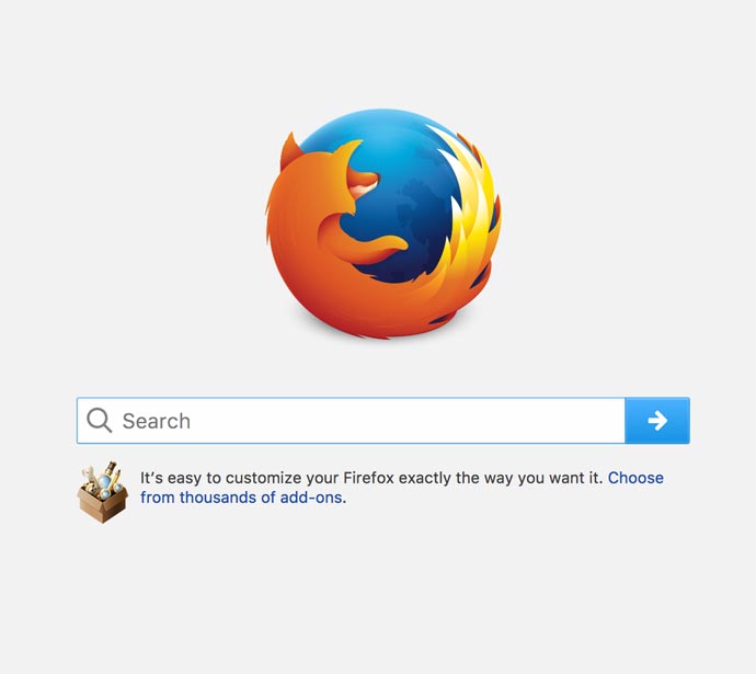 Firefox search windo