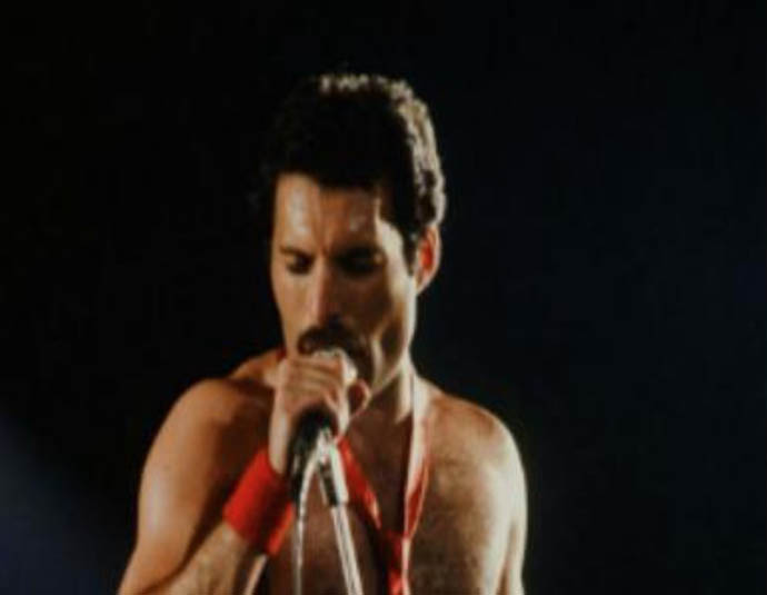 Freddie in red tie and wristband