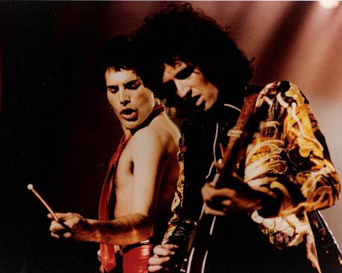 Freddie red leather and Brian