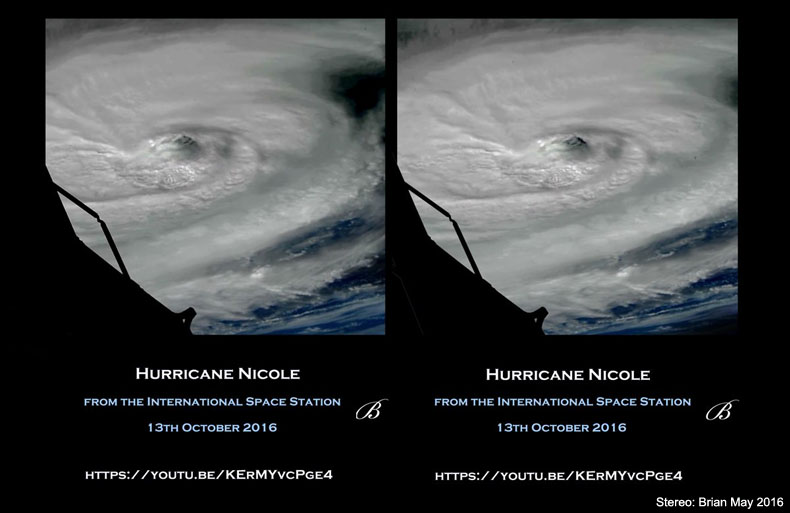 Hurricane Nicole from ISS stereo