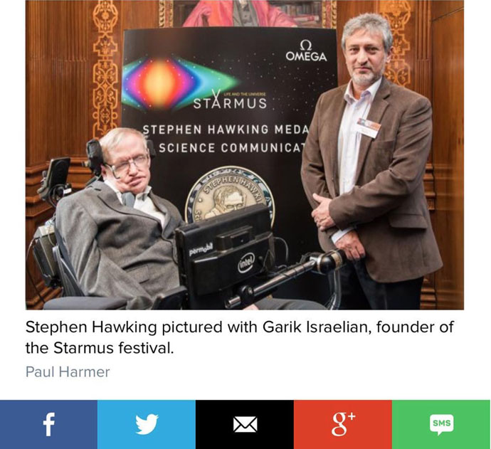 Stephen Hawking and Garik Israelian