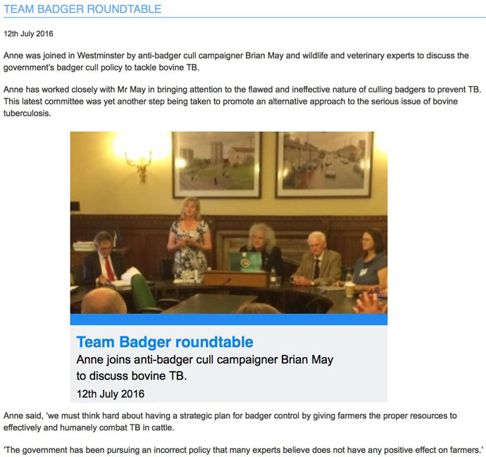Team Badger Meeting 12 July 2016