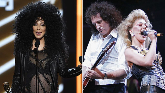 Cher, Brian May and Mazz Murray