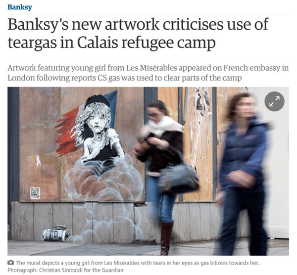 Banksy's Calais artwork