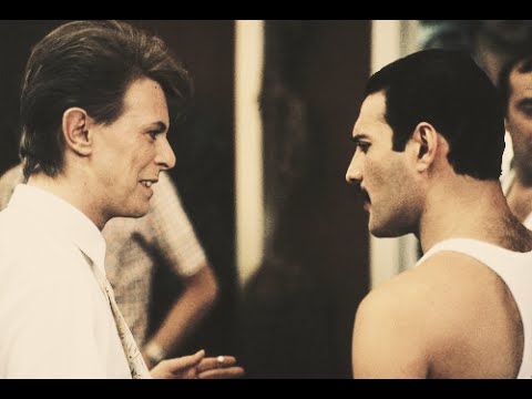 David Bowie and Freddie Mercury