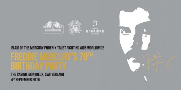 Freddie Mercury 70th Birthday Party banner