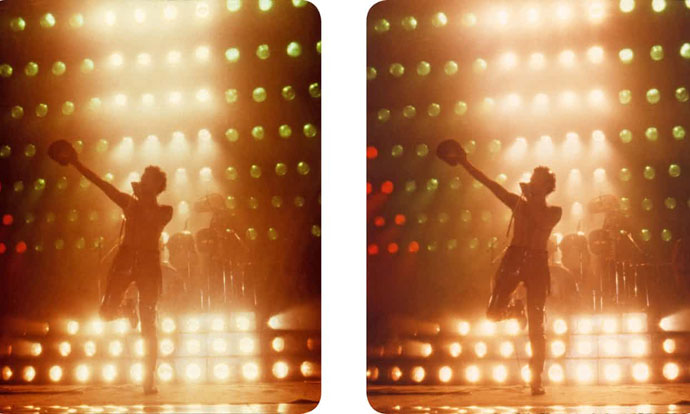 Freddie under stage lights - stereo