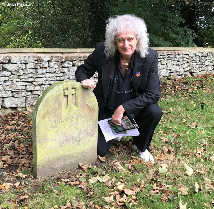 Brian visits John Sims grave
