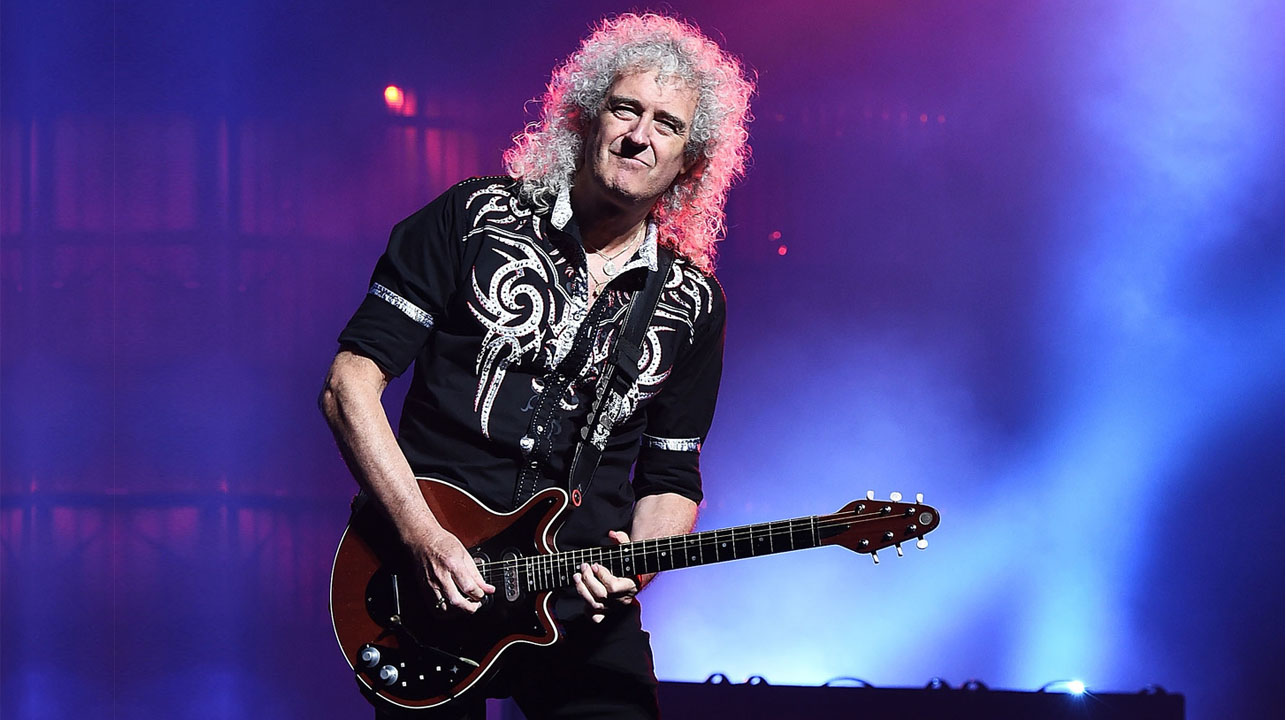 Brian May performs with Queen earlier in 2017.