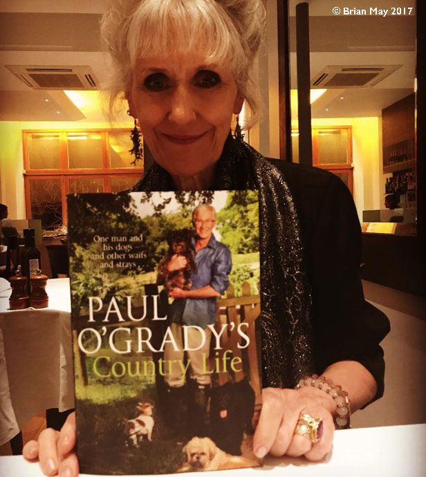 Anita with Paul O'Grady's Country Life book