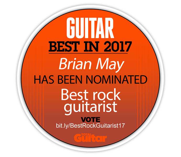 Brian May Best Rock Guitarist Poll 2017