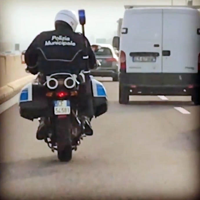 Police escort Bologna