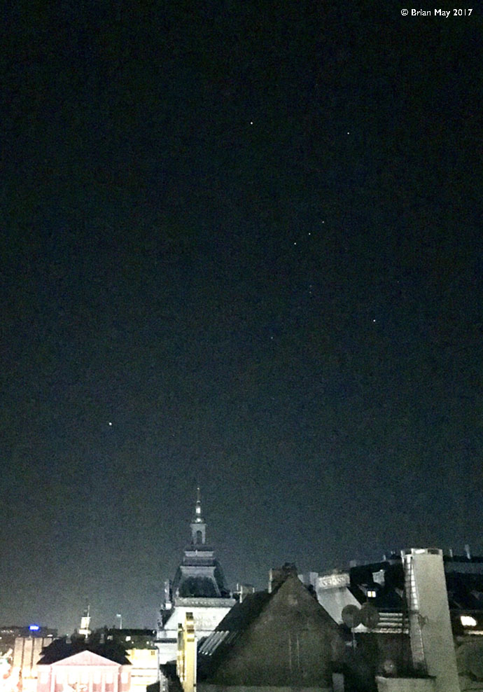 Orion's belt above Copenhagen