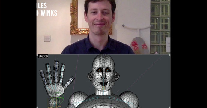 Frank the Robot mirrors movements