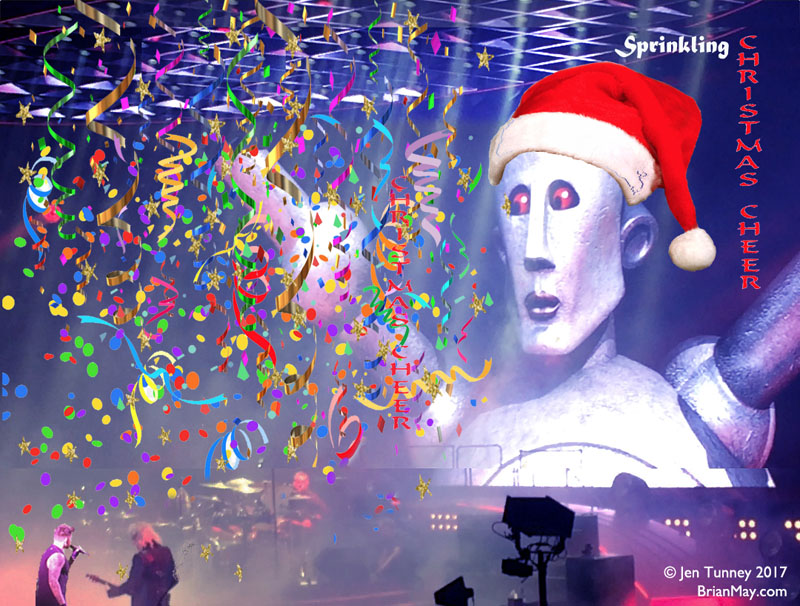 Frank The Robot Sprinkling Christmas Cheeer