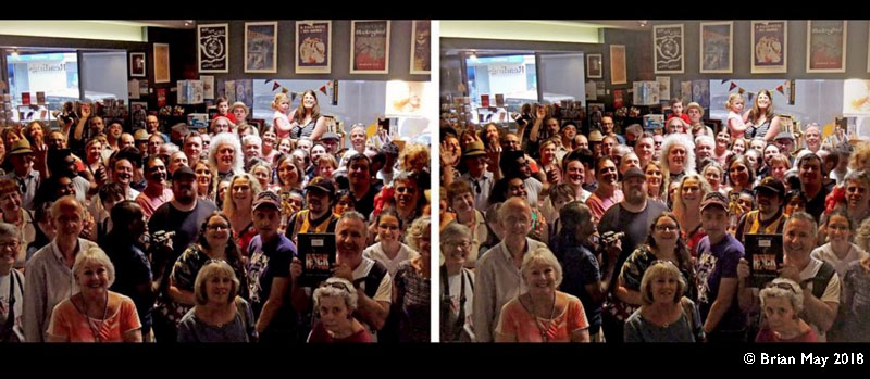 Bri and fans - Readings bookshop - stereo