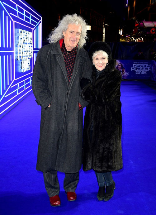 Brian May and Anita Dobson, London Premiere 'Player One'