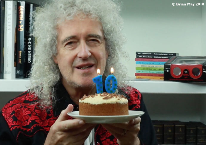 Brian May and LSC 10th birthday cake