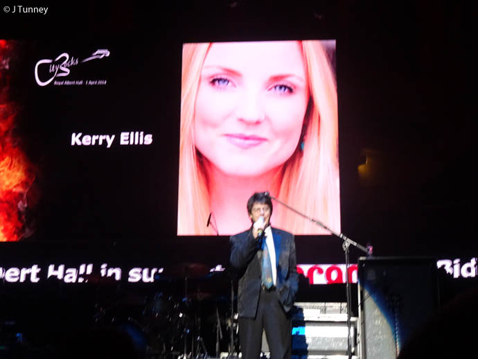 Compere Mike Reed - Kerry Ellis on screen