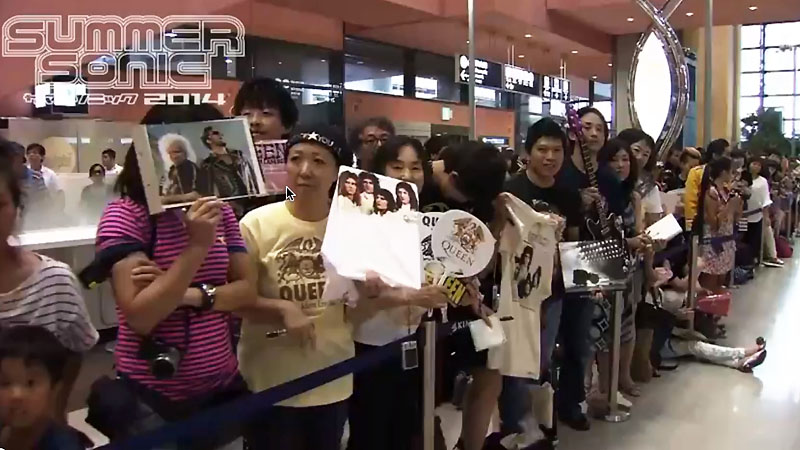 Fans wait in Airport