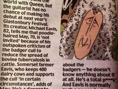 Daily MailDaily Mail, Saturday 12 May 2018, page 32 "Eden Confidential"