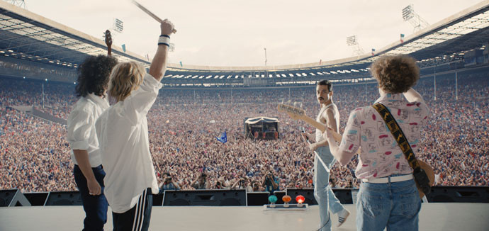 On set - Live Aid - Bohemian Rhapsody movie