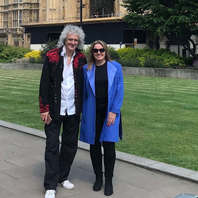 Bri and Anne outside Parliament