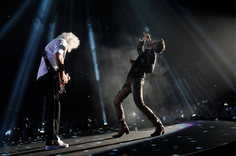 Queen and Adam Lambert on stage