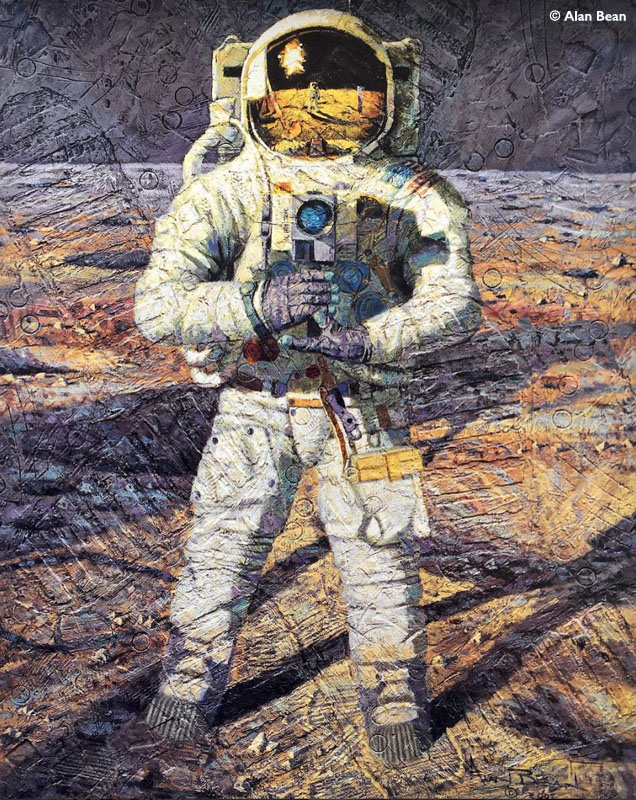 Neil Armstrong painting by Alan Bean