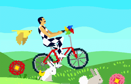Freddie cycling
